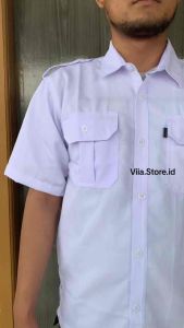 Kemeja Putih PNS Pemkot-Pemda Pria / Mahasiswa Maba Lengan Pendek/ Lengan Panjang