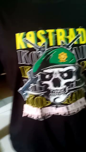 New Baju Kaos Custom Kostrad Lengan Panjang Tebal Premium Baju Atasan Kaos Hitam Lengan Panjang