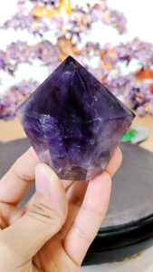 Natural Brazil Top Grade Big Teeth Amethyst Point Ornament AAP02