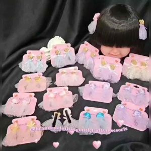 (1 PASANG) JEPIT RAMBUT MOTIF BUNGA & PANDA / JEPIT RAMBUT ANAK PITA TILE KOREAN STYLE / JEPIT RAMBUT ANAK HOLOGRAM / KIDS CUTE HAIR CLIP / MB8627