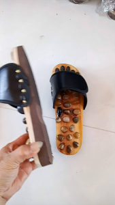 Dép massage đá sỏi Pebble bấm huyệt bàn chân đế chống trượt cho namnữ đi trong nhà chăm sóc tốt cho sức khỏe