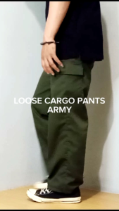 Celana Loose Cargo Panjang Pria Fit Jumbo Celana Gombrong Baggy Pants Pria