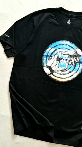 Kaos Volcom Stone Black Vintage 0183 T-shirt Distro Surfing Pria Lengan Pendek Hitam Oblong Kekinian