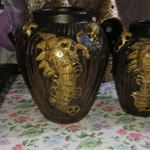 Year of the Dragon Terra Cota  Vase- Set of 3