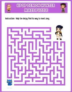Kpop Demon Hunters Workbook for Kids | 50 Pages Activity Book | Coloring Puzzle Tracing | Fun Scenes for Kids