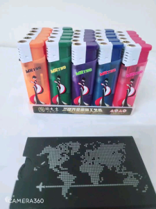 THC 519 Semi Transparent Lady Design Windproof Lighter (random)