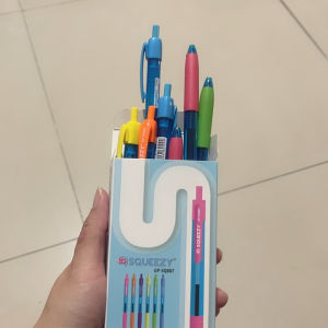 Bolpen Cetek Colorful Hitam 0.5 SQ805 /807 (perlusin)