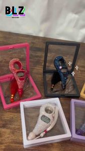 BOLIZUN Tasbih Digital Swarovski dengan bulir dan lampu LED Manik-Manik Premium