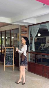 พร้อมส่ง polkadot mini skirt กระโปรงสั้น กระโปรงลายจุด มีขาสั้นซับใน