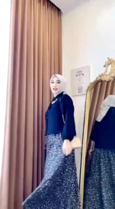 bisa cod/setelan rok dan blouse/sofia set rok/baju set atasan dan rok