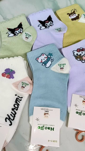 3 Pasang Kaos Kaki KOROMI HELLO KITTY BARBIE Anak Perempuan TKSD VIRAL 4-7 Tahun