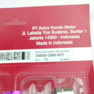 Lampu Belakang Beat / Bohlamp Lampu Belakang Honda Vario Original Primium - 34906-GB6-921
