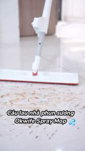 Cây Lau Nhà Phun Sương OKwife HD-7530 Chổi Lau Nhà Tự Vắt Thông Minh Xoay 360 Độ 2 Miếng Lau