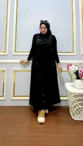 MF Gamis Overall Lesty 07 / Gamis Overall Viral / Overall cantik kekinian /Realpict