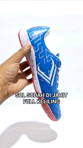 Sepatu Futsal Valden Graffis Blue Light Sol Sudah Di Jahit Full Keliling
