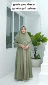 GAMIS SYARI SET HIJAB BUSUI FRIENDLY KUALITAS PREMIUM SIZE M L XL XXL SIMPLE ELEGAN