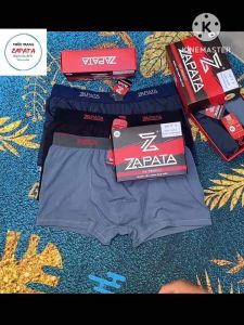 3 Quần sịp đùi Nam cao cấp thương hiệu Zapata Fullbox 3 cái 3 màu nam tính (Cotton thấm hút mồ hôi thoải mái kháng khuẩn đủ Size hàng chính hãng)