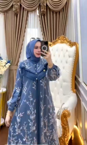 Gamis Brokat Premium Jeslin Ori – Dress Muslim Pesta Elegan Busui Friendly Tille Twis Premium