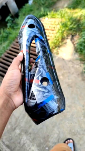 Forged merah biru Tutup tameng knalpot beat karbu