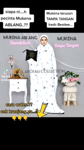 COD Mukena Ablang Dandelion & Mukena Gentur Sempur Dewasa Terusan Tanpa Tangan Rayon Sutra Katun