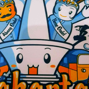 Atasan kaos anak-anak jakarta monas ondel buat usia 2-10 tahun