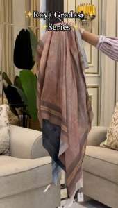 (READY) JOURNEY SCARVES RAYA GRADASI SERIES HIJAB SEGIEMPAT VOAL TEGAK PARIPURNA PREMIUM