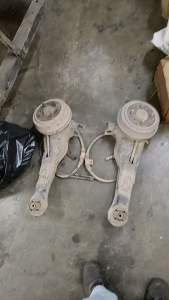Proton wira rear suspension link with brake hub and cable