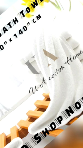 TUALA PREMIUM HIGH QUALITY saiz = 70" X 140"cm.. White Pure Cotton towel 100% absorve water Hotel Super HigH Quality Tuala Putih Hotel/Resorts/Homestay..Serap air dibuat dari kapas asli - 100% Cotton