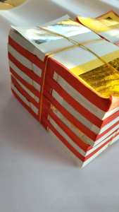 Xấp Giấy Cúng Vàng Bạc 2 đầu/Giấy bạc đại 2 đầu trung(90 tờ)