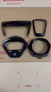 (สินค้าพร้อมส่ง) ชิ้นงานดำแท้ศูนย์ Honda Giorno+125จีออโน่ 125 อะไหล่เบิกจากศูนย์ฮอนด้าแท้ทุกชิ้น ทำสีดำมุกเคลือบเงาและสีเทาเดิม งานทำสีดำเงา 2k ครบชุด 4 ชิ้น ครอบไมล์ ครอบไฟหน้า ครอบไฟท้าย ครอบโลโก้