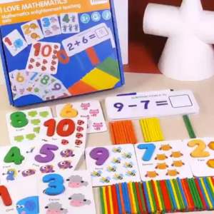 BỘ ĐỒ CHƠI "I LOVE Đồ chơi toán học gỗ cho bé phát triển trí thông minh