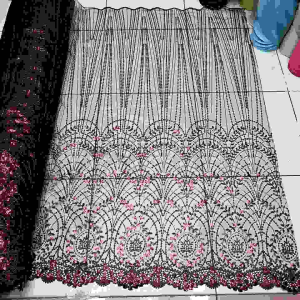 Kain Tile Payet Elisab: Bahan Gaun Weding Kebaya