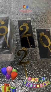 Topi Kue Emas Murah: Angka Crown Cake Topper & Hiasan Dekorasi Kue Ultah