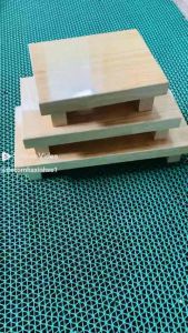 Kệ gỗ ghế gỗ mini để bàn trang trí đa năng bằng gỗ cao su tự nhiên