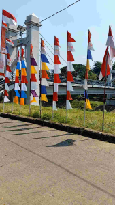 Bendera umbul umbul zig zag gergaji warna warni (P 260cm)