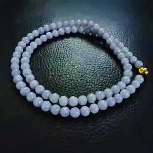 สร้อยคอหยกม่วงลาเวนเดอร์ Jadeite Type A (พร้อมใบ Certificate)