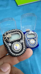 Tasbih Digital Premium LED Swarovski Cantik Free Baterai Cadangan