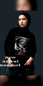 New Arival Gradori Kaos Distro Kasual Pria Wanita Lengan Panjang