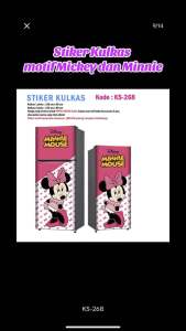 Stiker Kulkas 1 Pintu dan Sticker Kulkas 2 Pintu Mickey Minnie