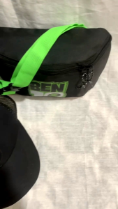 Paket Hemat Tas Pinggang Anak Plus Topi BEN10 Waist bag Kids Mini