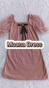 Dress Anak Perempuan Moana Knit Premium Lengan Pendek Tile Polkadot 1-5th