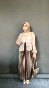 Outer Crop Organza Premium/Baju Atasan Wanita/Baju Pesta/Seragam Bridesmaid