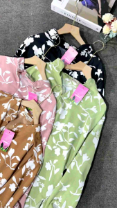 Aida Blouse Motif Bunga Rayon Premium & Atasan Wanita