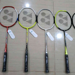 Raket Badminton Paket Komplit Model Baru Tanpa Sambungan - 2 Raket 2 Grip 1 Tas 1 Tabung Kok 12 Bola