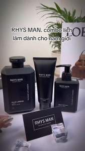 Sữa tắm gội nam RHYS MAN 3 in 1 Rhys Legend 350ml dung dịch vệ sinh nam 100ml + Sữa rửa mặt Rhys Coconut Fresh 100ml