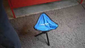 TaffSPORT Kursi Lipat Memancing Folding Legged Beach Stool Chair - A0003 - Blue