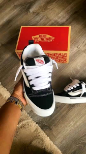 Sepatu Vans1997 KNU Skoll Black and White Shoes For Men and Women  - Sneakers Vans1997 Sepatu Remaja Pria / Wanita Casual Kekinian Murah Terbaru - Sepatu 31-43 - Brand New In Box - ITC - COD