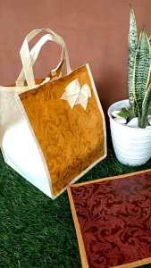 12 pcs Tas hajatan kain EMBOS mewah UK 22x22