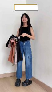 Celana Panjang Cargo Ripped Anak Perempuan Bahan Katun Twill Stretch Model Kulot Cargo Fahion Kekinian Umur 6-15 tahun NomenaKids 4445