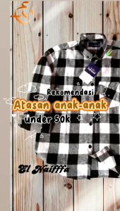 kemeja anak flanel premium 8-14 tahun